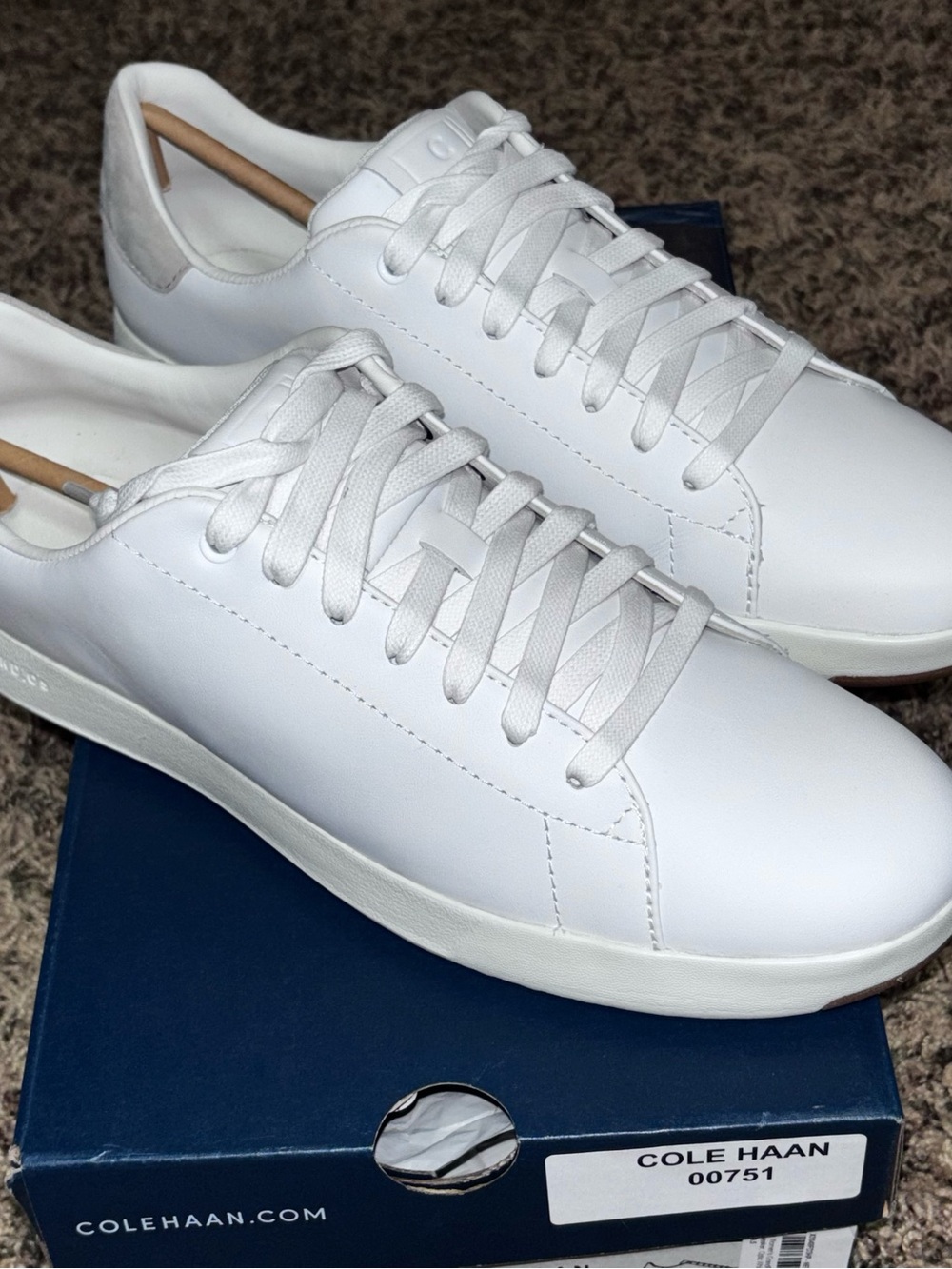 Cole Haan Women's GrandPro Tennis Leather  Optic White W02897 US 9.5 B